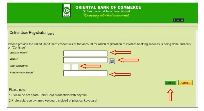 oriental bank of commerce login