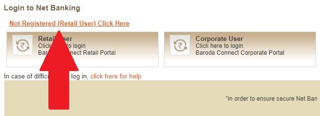 bank of baroda net banking activation