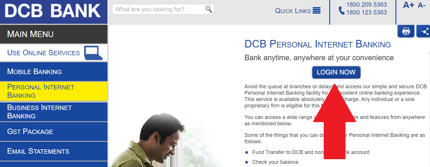 DCB Net Banking Login